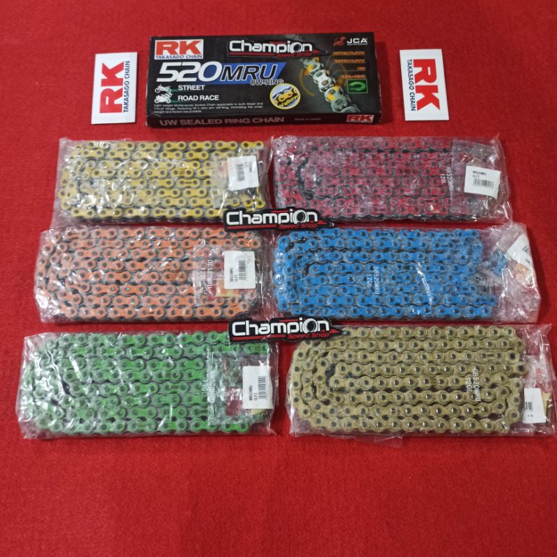 Rantai RK TAKASAGO Chain 520 520-120L MRU UW-Ring Ninja 250R 250 Karbu ER6 ER6N ER6F ER-6N ER-6F