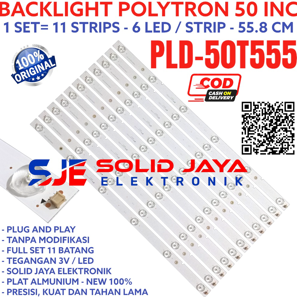 HEMAT PROMO✅ BACKLIGHT TV LED POLYTRON 50 INC PLD 50T555 PLD50T555 50T LAMPU BL 6K 3V PLD-50T555 6 K