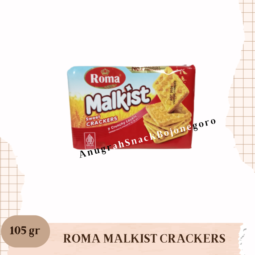 

Roma Malkist Pack (Crackers 105gr / Abon 105gr / Coklat 90gr)