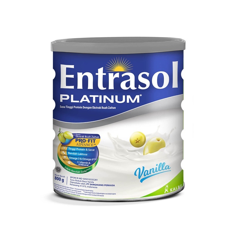 

entrasol platinum 800gr vanilla