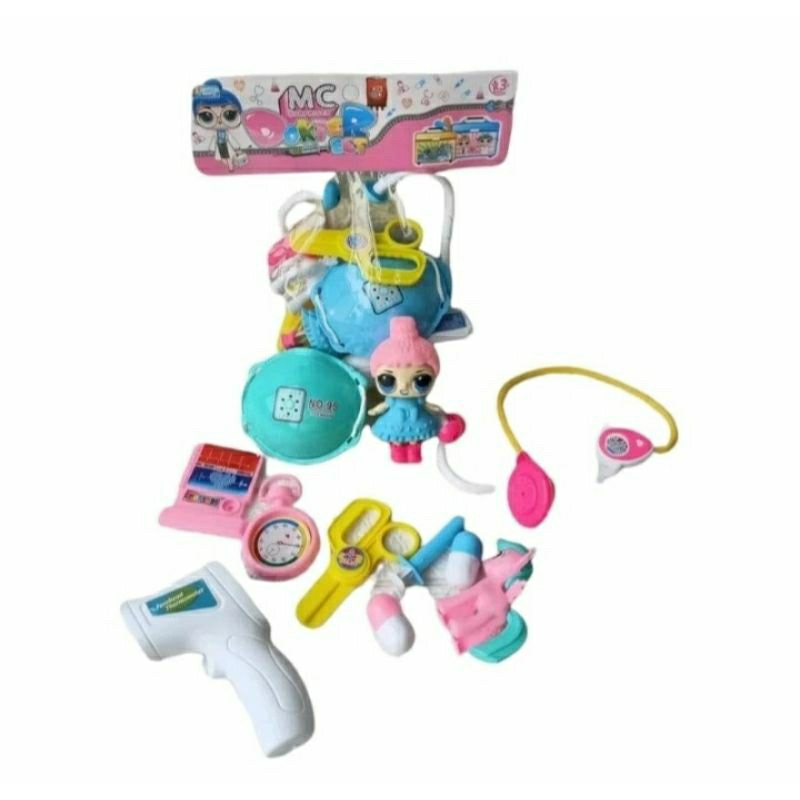 mainan anak dokter set boneka LOL & unicorn