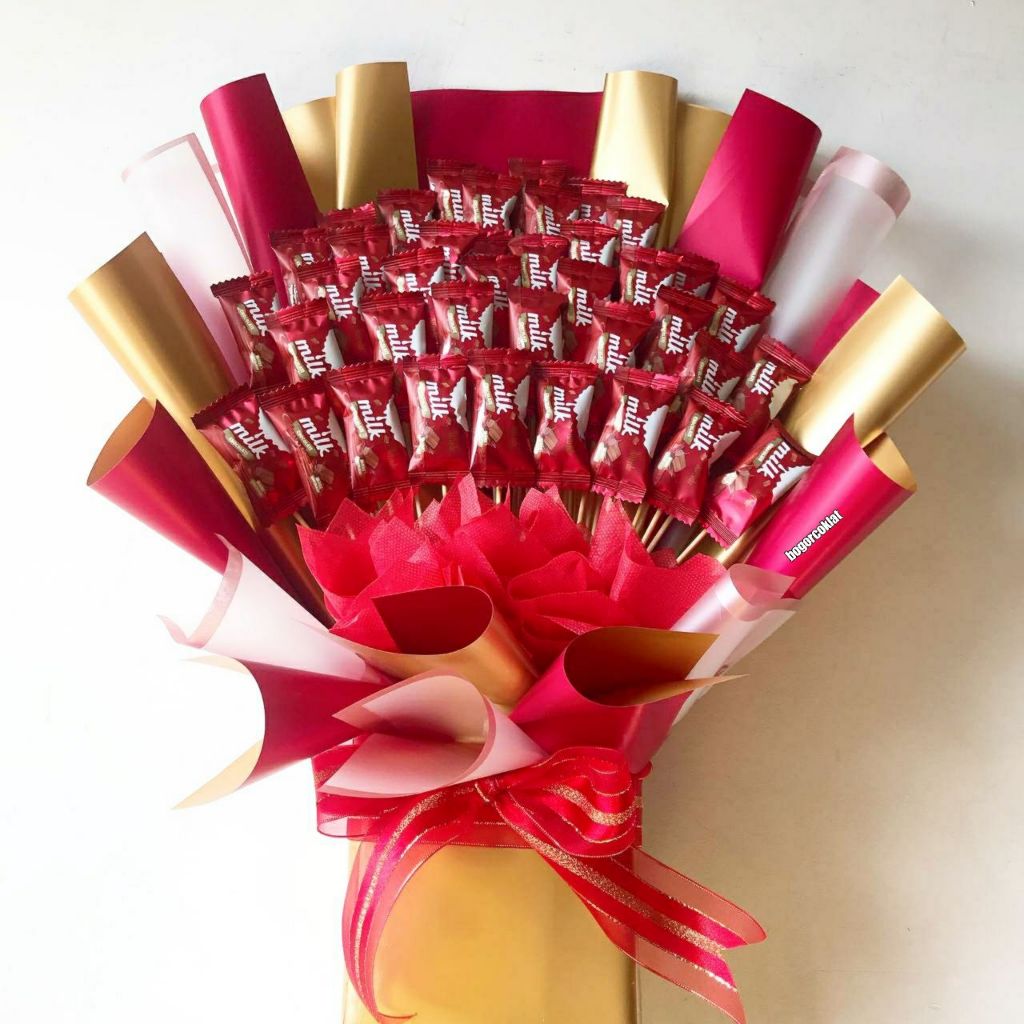 

Buket Coklat Alfredo Mini Bites - Buket Anniversary Buket Wisuda Buket Ulang Tahun