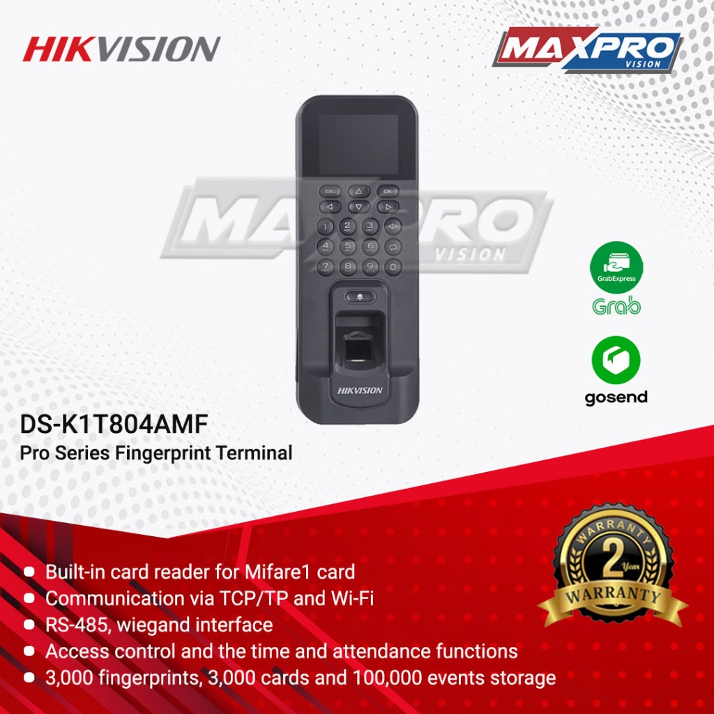 DS-K1T804AMF - HIKVISION ACCESS CONTROL SUPPORT FINGERPRINT & CARD