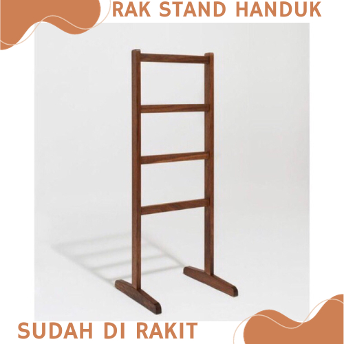 Rak Handuk stand tangga kayu/ rak handuk kayu