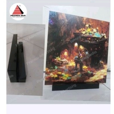 

alat stand dengan gambar polos 28x30 20cm 6cm akrilik pajang meja display