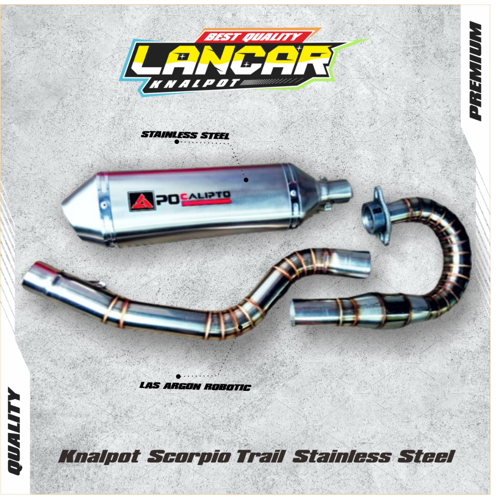 Knalpot Scorpio Trail Stainless Steel