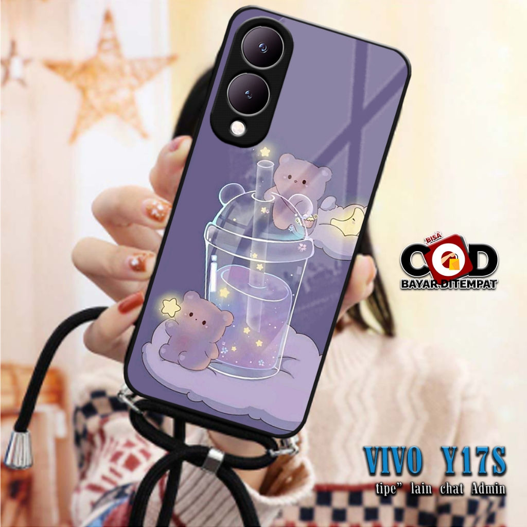 SOFTCASE KILAU 2D + Tali CASE SILIKON VIVO Y17S Y17 S SILIKON KACA | MC787 | CASE SILICON VIVO Y31