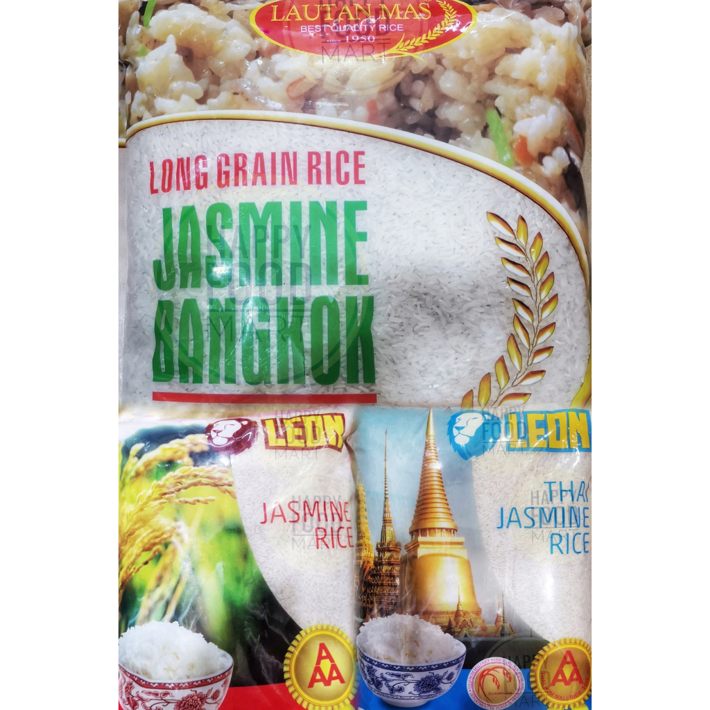 

[KEMTAN RI] LEON THAI JASMINE RICE 5 KG/BERAS JASMIN LEON AAA/LAUTAN MAS JASMINE BANGKOK PREMIUM RICE/LONG GRAIN RICE