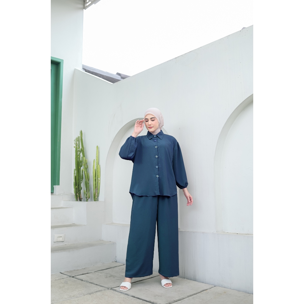 SET RAKANA - one set wanita kekinian korea hijab one set wanita korean style hijab kekinian pajamas 