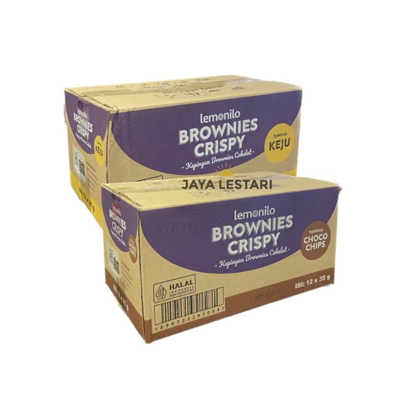 

Lemonilo Brownies Crispy Box (Isi 12/Box) (35gx12) (3 Varian Rasa)