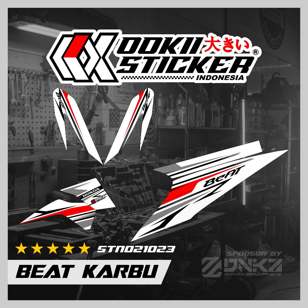 Stiker Beat Karbu Decal Striping Beat Karbu Premium Racing N021023 OOKII