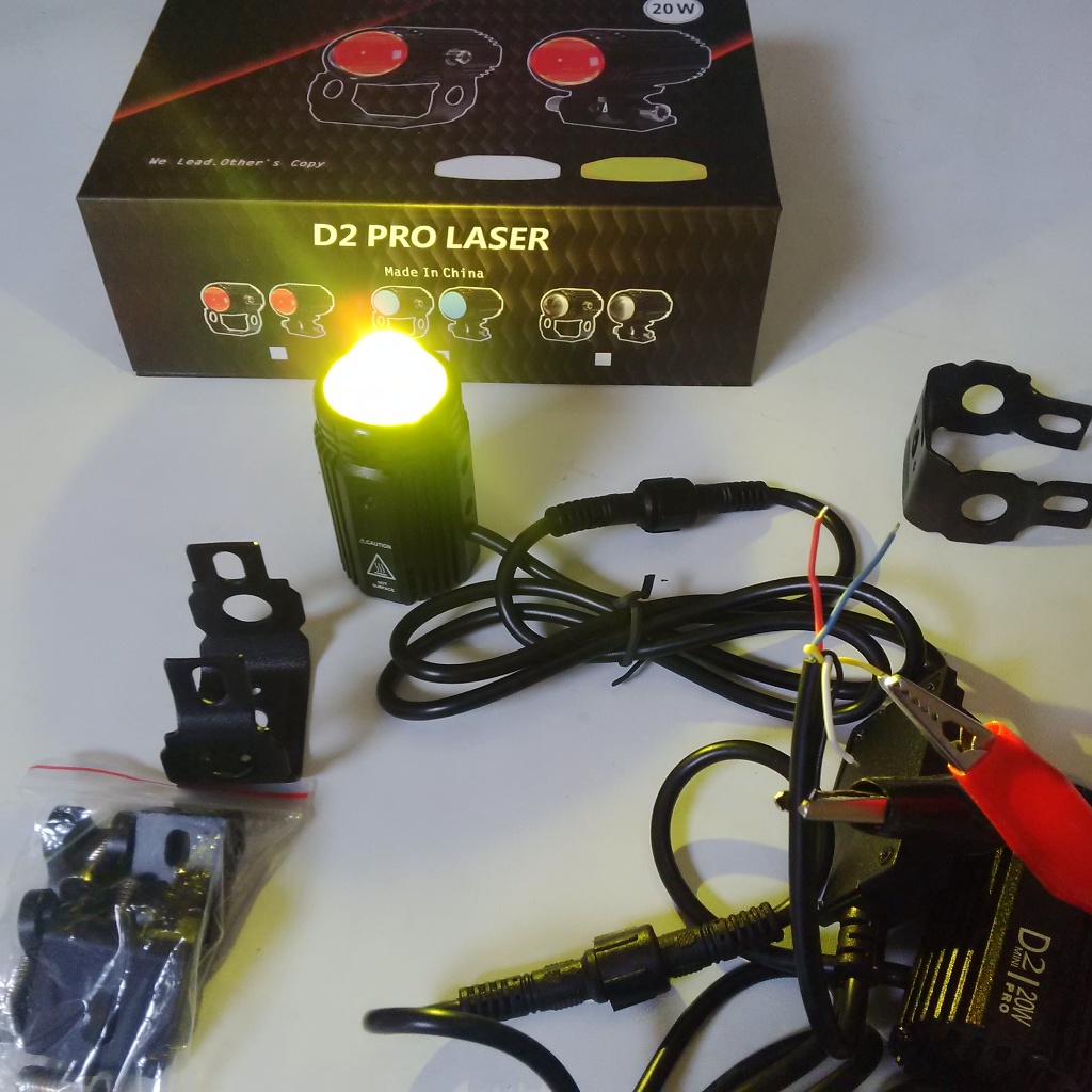 Lampu Tembak Laser D2 Pro Devil Merah dan Devil Iceblu