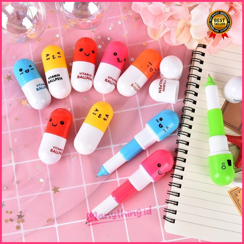 

Pena Vitamin Ballpen Obat Kapsul Lucu - Pulpen Kapsul Vitamin Tablet Unik - Pulpen Murah