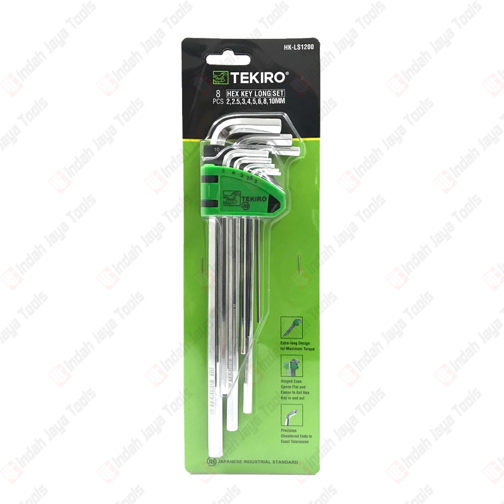 Kunci L Set 8 Pcs Tekiro Long Chrome Vanadium