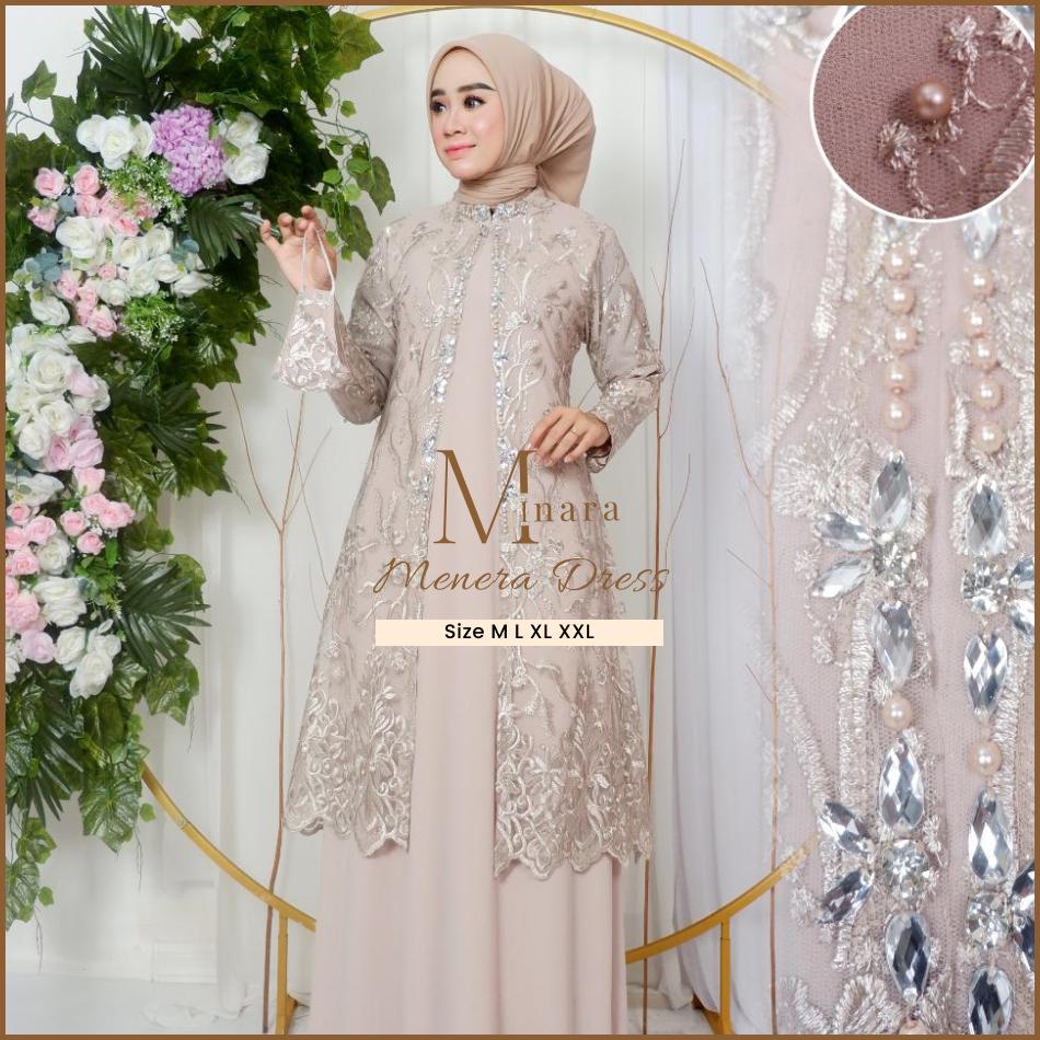 Dress Kondangan Elegan Wedding Kekinian Busui Friendly - Menara By Minara