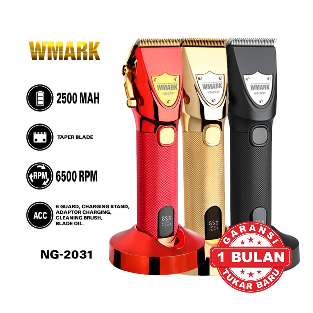 WMARK NG-2031 Cordless Clipper 6500 Rpm Alat Cukur Rambut Barbershop