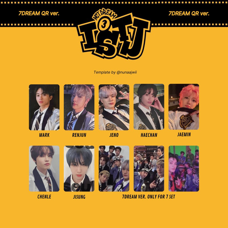 PHOTOCARD OFFICIAL SELCA NCT DREAM ISTJ ALBUM QR MARK RENJUN JENO HAECHAN JAEMIN CHENLE JISUNG PC SE