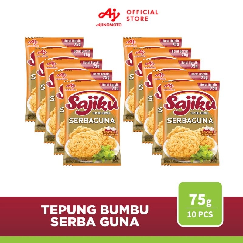 

Sajiku Tepung Bumbu Serbaguna 75gr Renceng 10pcs