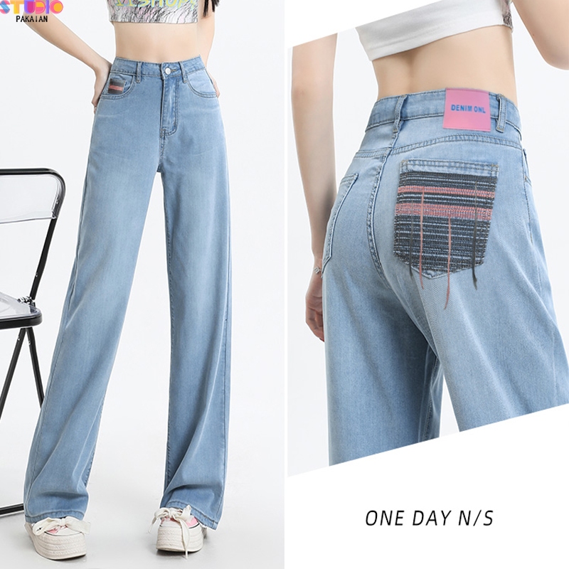 Celana jeans wanita  High waist jeans  Celana jeans wanita jumbo Korean style boyfriend jeans Celana