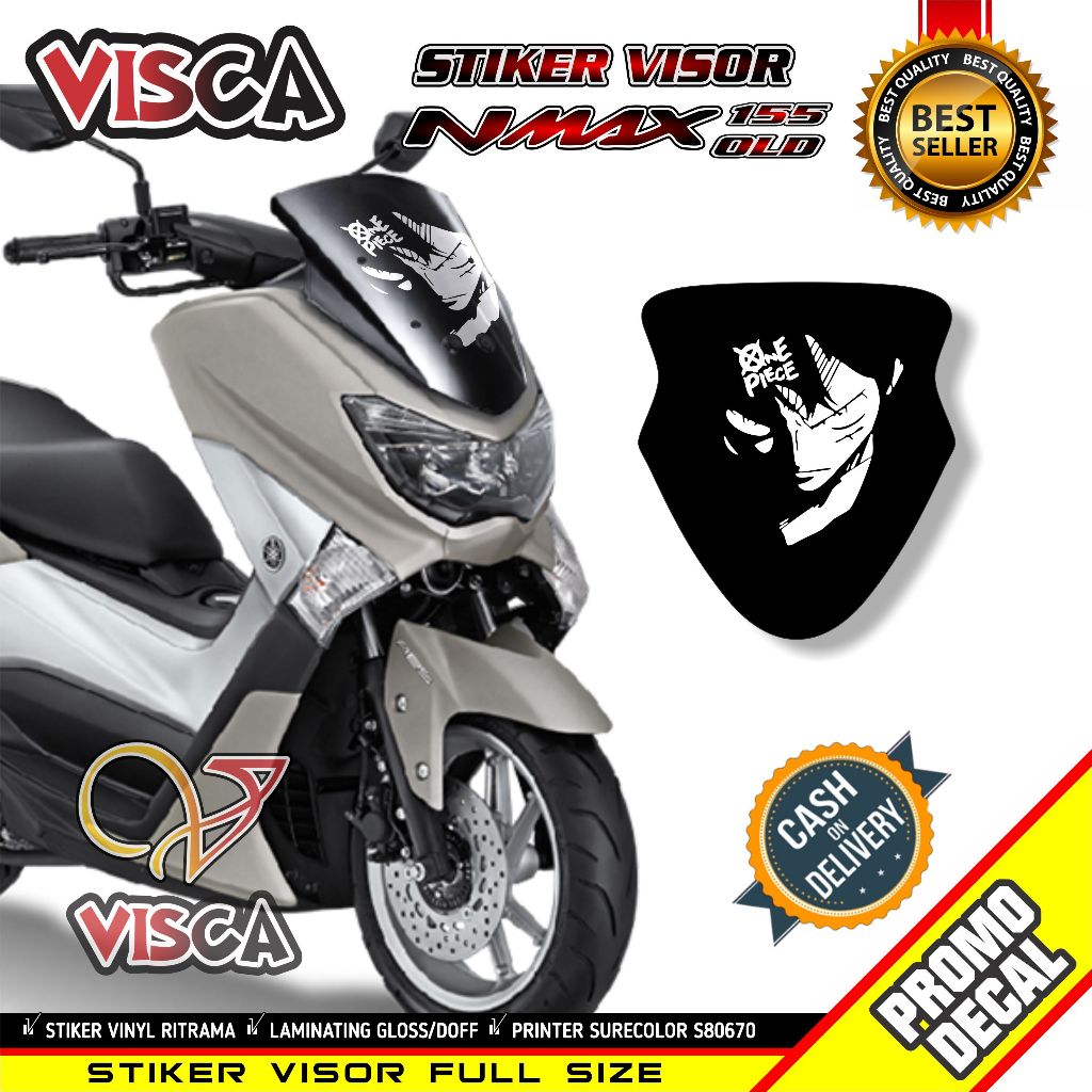 Stiker Visor Nmax Old Stiker Motor Nmax Stiker Visor Nmax ONE PICE LUFFY