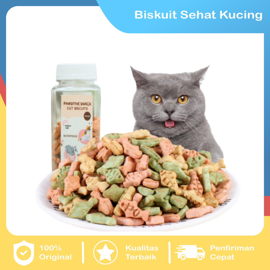 Indopaws Biskuit Kucing Magic Catnip 100g - Snack Kucing magic Catnip - Cemilan Kucing 100 gram - Bi