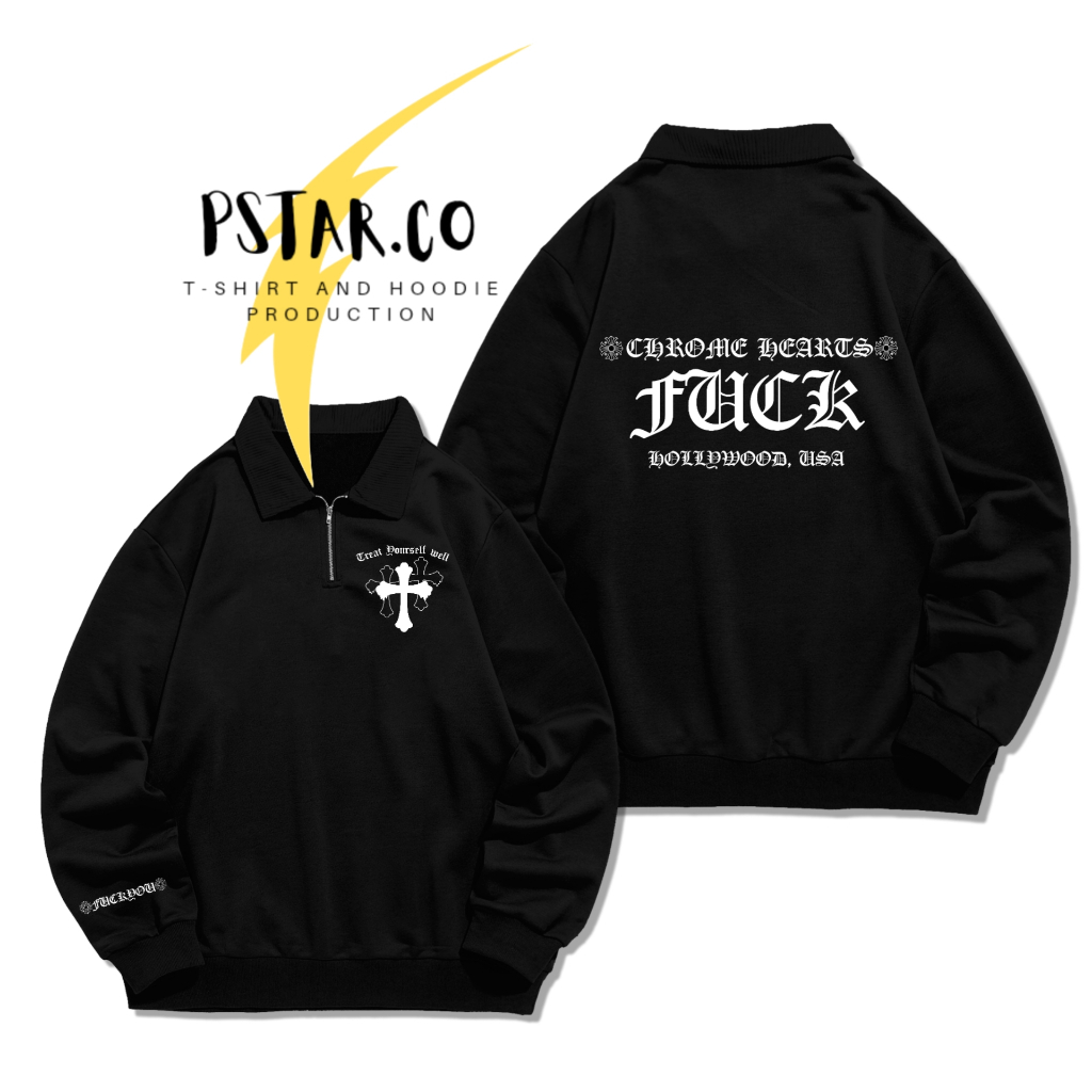 Jaket Halfzipper Chrome Hearts Treat Yourself Well Unisex