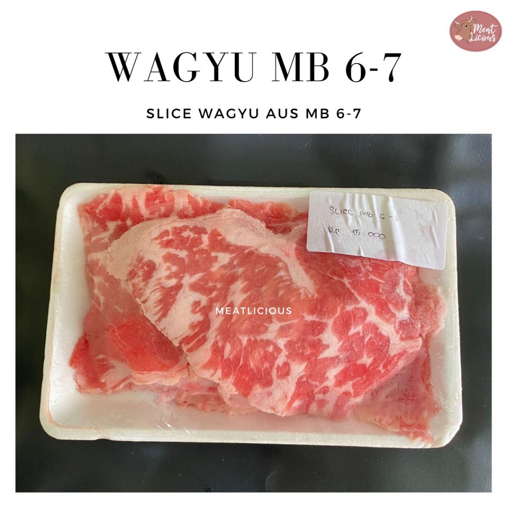 

Wagyu Slice Australia mb 6-7 250gr (Marbling Score) empuk (daging sapi slice)