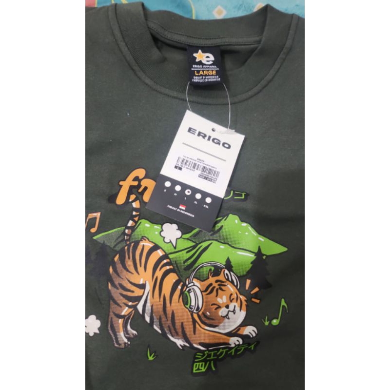 ORIGINAL Kaos Erigo Vol.4 Emoji Series T-Shirt Oversize | JKT48 FREYA GREEN