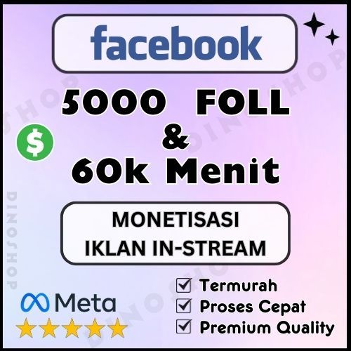 TERMURAH FOLLOWERS JAM TAYANG FACEBOOK MONET IN-STREAM BERGARANSI