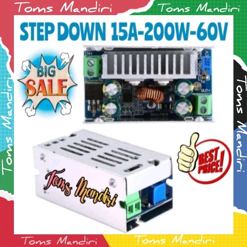 Step Down 15A 200W 60V Adjustable DC-DC Step Down Converter Buck Modul