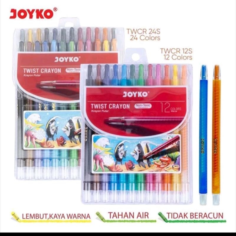 

Krayon putar/ crayom stick/ krayon putar 12 warna/ krayon putar JOYKO 12 warna