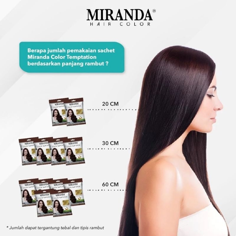 MIRANDA Pewarna Rambut 7 pilihan warna persachet