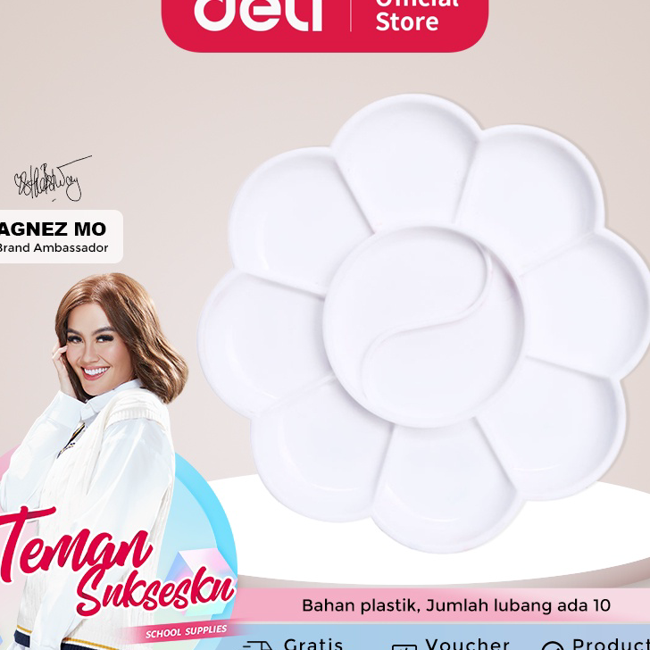 

Diskon Promo Deli Palet Cat Air / Wadah Cat Air ukuran 13,7cm terdiri dari 10 lubang 9402