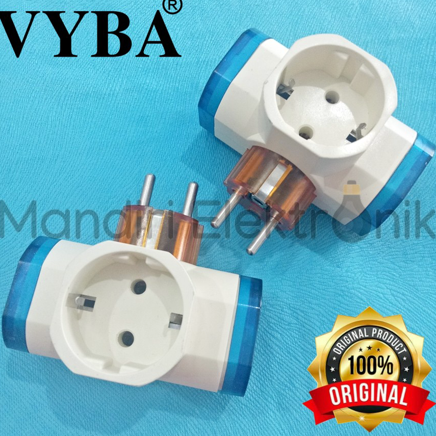❤[PROMO ⚡ALE]❤ Vyba T arde cabang 3 lubang Steker Tee Multi Stop Kontak 5711 - Colokan Cabang 3 Vyba