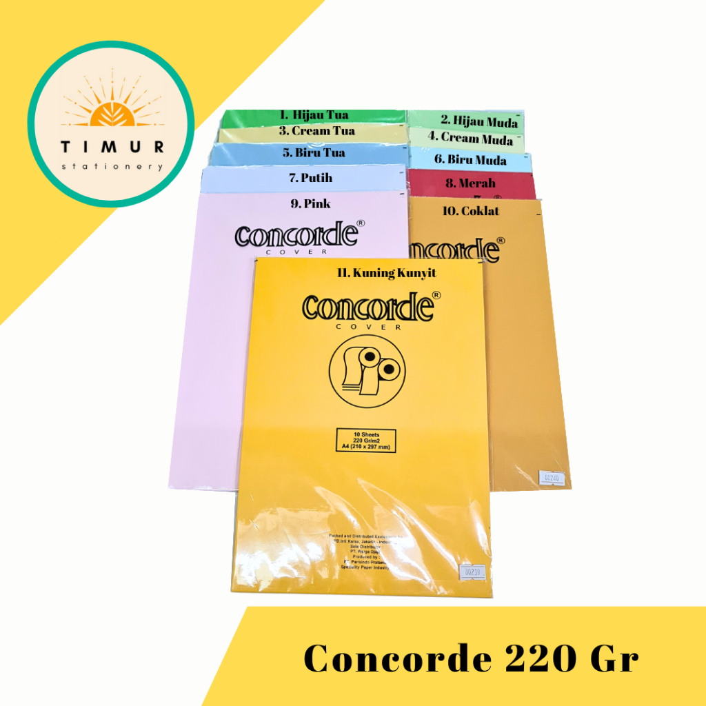 

Kertas Concorde 220 gr A4 / Kertas Sertifikat (Brief Card)