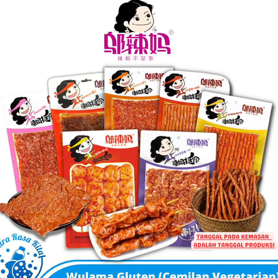 

➥☈✥ Wulama Gluten Spicy Tofu Latiao Cemilan Snack Vegetarian
