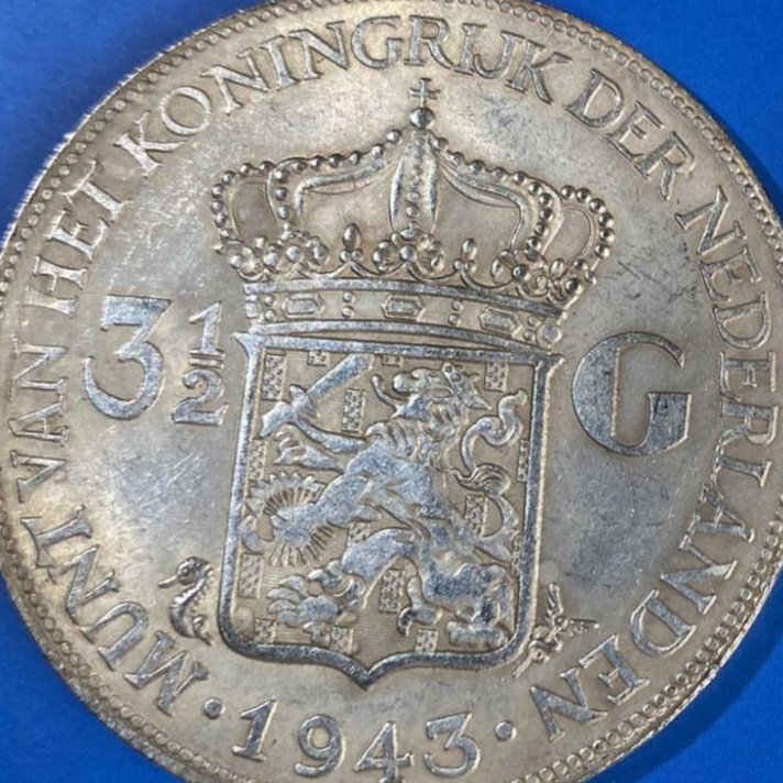 Terlaris Koin Kuno Silver Perak Netherland Belanda Wilhelmina Ukuarn 3 1/2G