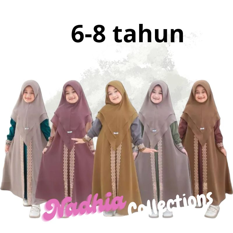 Haruna dress baju pesta anak muslim / gaun pesta anak muslim / gamis pesta anak umur 5-8 tahun
