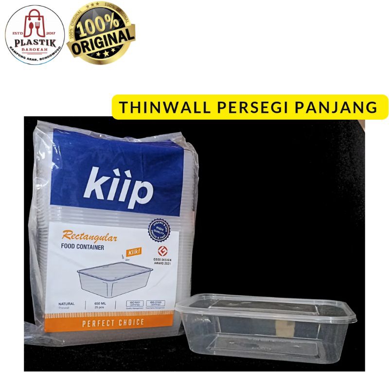 THINWALL PERSEGI PANJANG 650 ML / THINWALL 650 ML / THINWALL KIIP / THINWALL MURAH