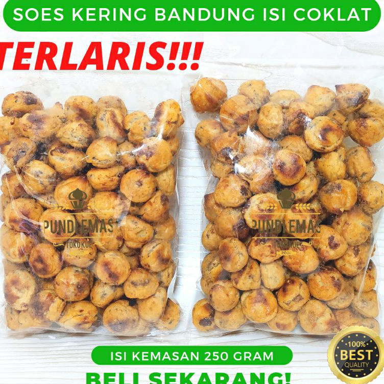 

Terlaris Soes Kering Coklat / Cokelat / Kue Sus Kering Isi Coklat Kiloan Gram