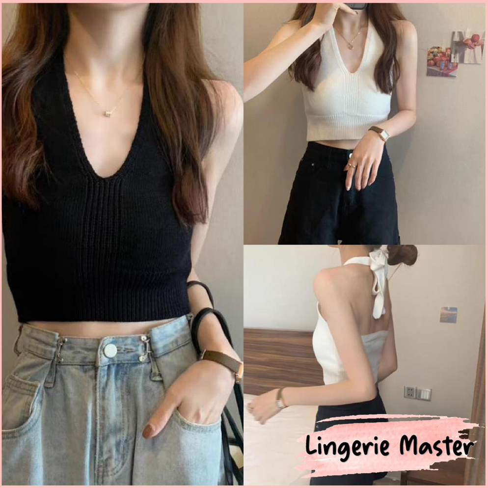 SALE [ LINGERIE MASTER ] - (T-9) Tank Top Wanita Korean Style Tanktop Basic Woman Fashion Sexy Back