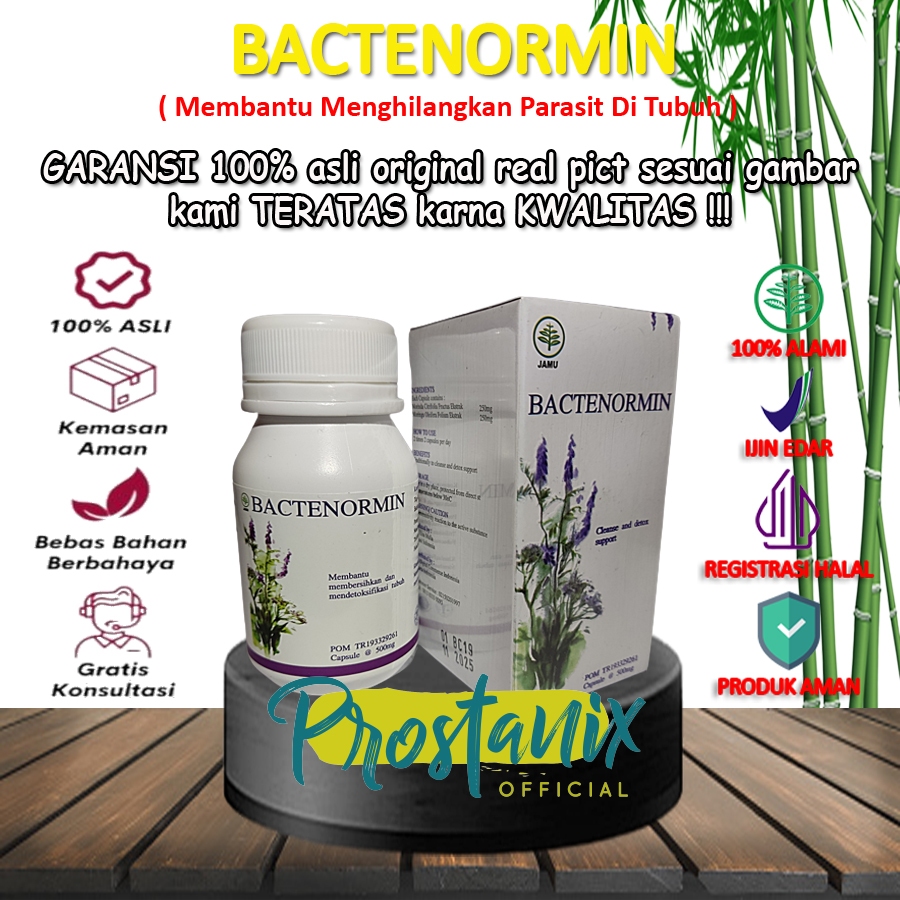 Bactenormin 100% Asli Herbal Original Obat Penghilang Parasit Resmi BPOM