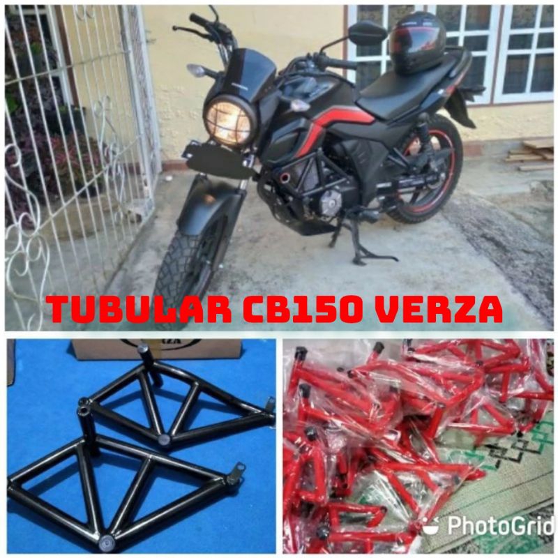 Crashbar Tubular CB150 Verza Pelindung body Motor Plus Jalu slider model baru