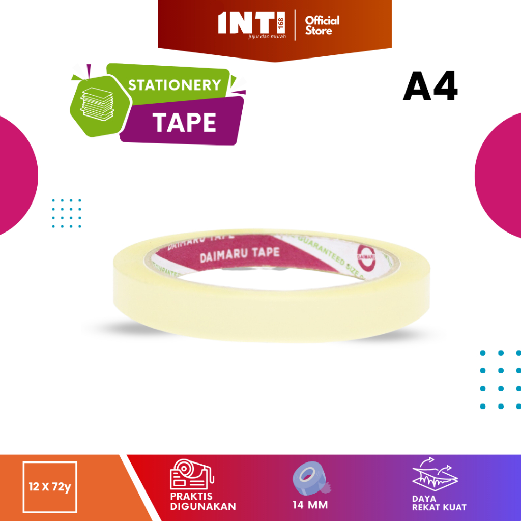 

Stationery Tape Transparan Daimaru 12 mm x 72 Yard