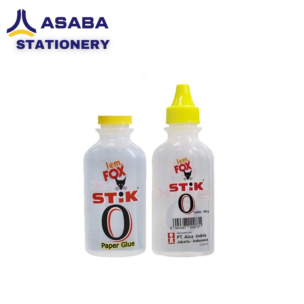 

Lem Fox Cair Stik O Botol 60 Gram Original - Lem kertas