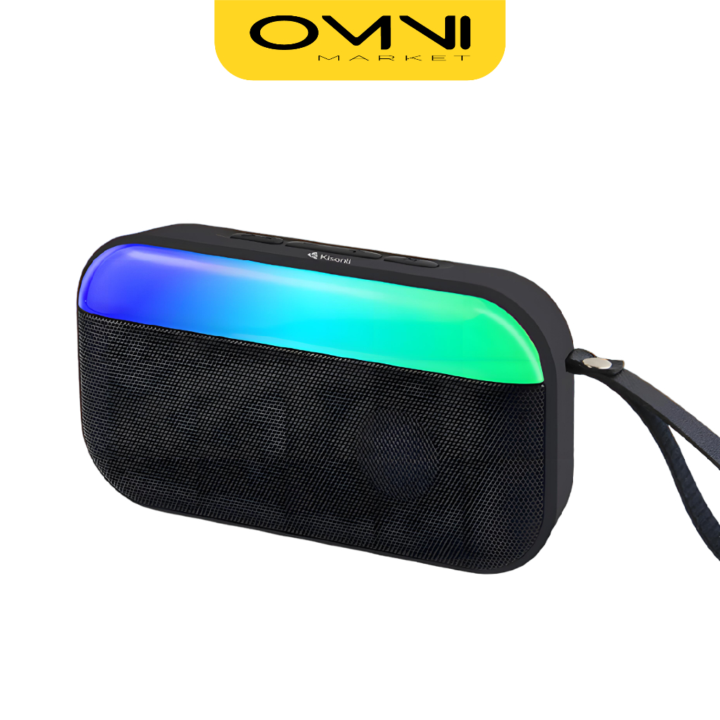 Speaker Bluetooth Portable Extra Bass Desaign Slim S19 Kisonli RGB LIght