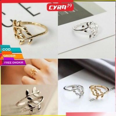 Cincin Wanita/Cincin Wanita Model Ranting Daun