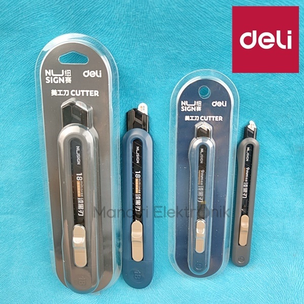 

Cutter Pisau Kecil DELI Pemotong Multifungsi Bahan SK5 Anti Karat Deli NS062 NS063