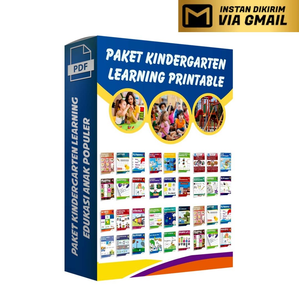 +100 Paket Kindergarten Learning Printable membangun keterampilan anak