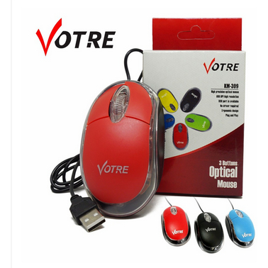 VOTRE Mouse Optic USB Mouse Votre KM-309 Optical Mouse Komputer VOTRE Mouse Laptop Kabel USB